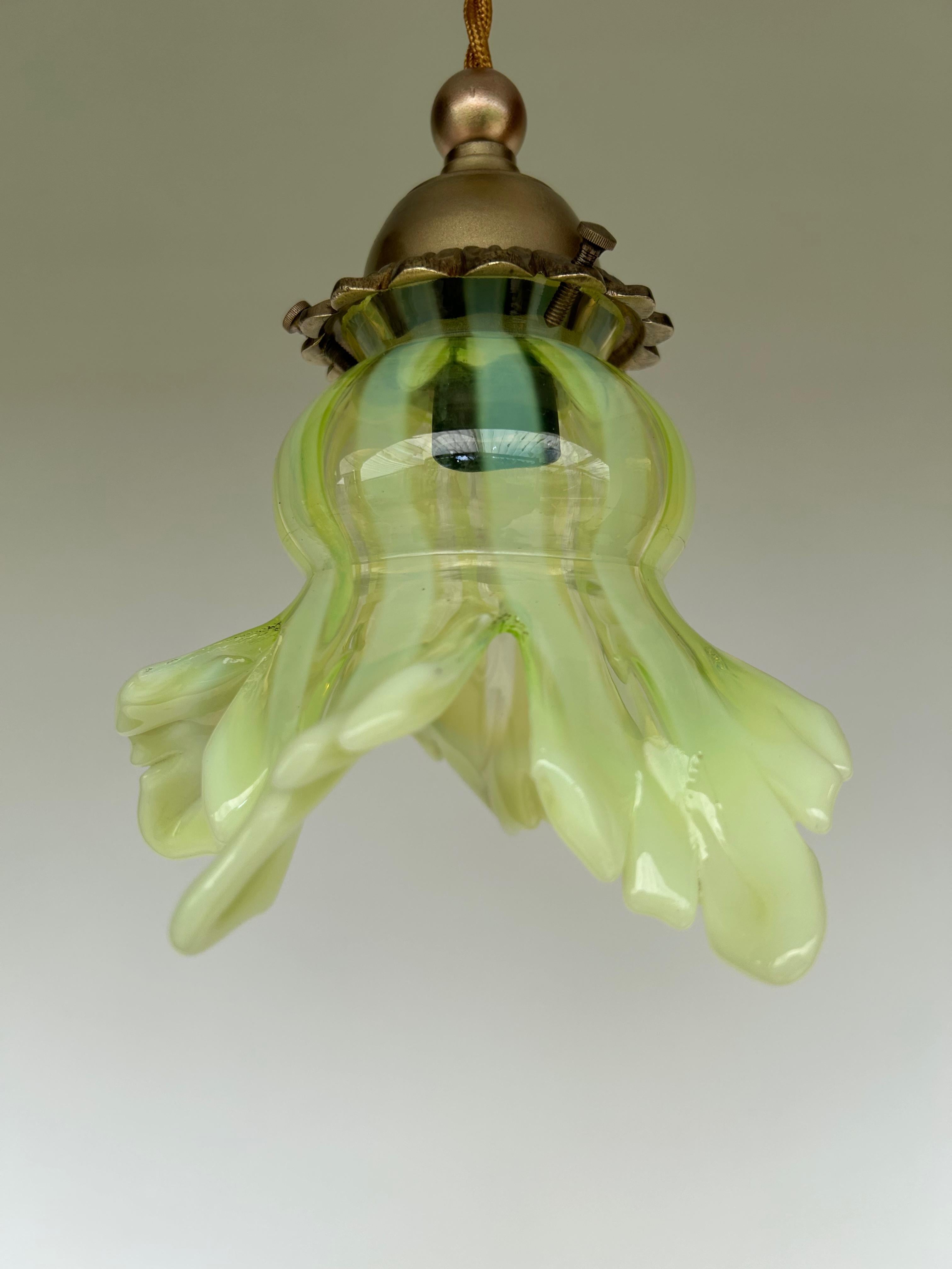 Art Nouveau pendant lamp in the style of WAS Benson 2
