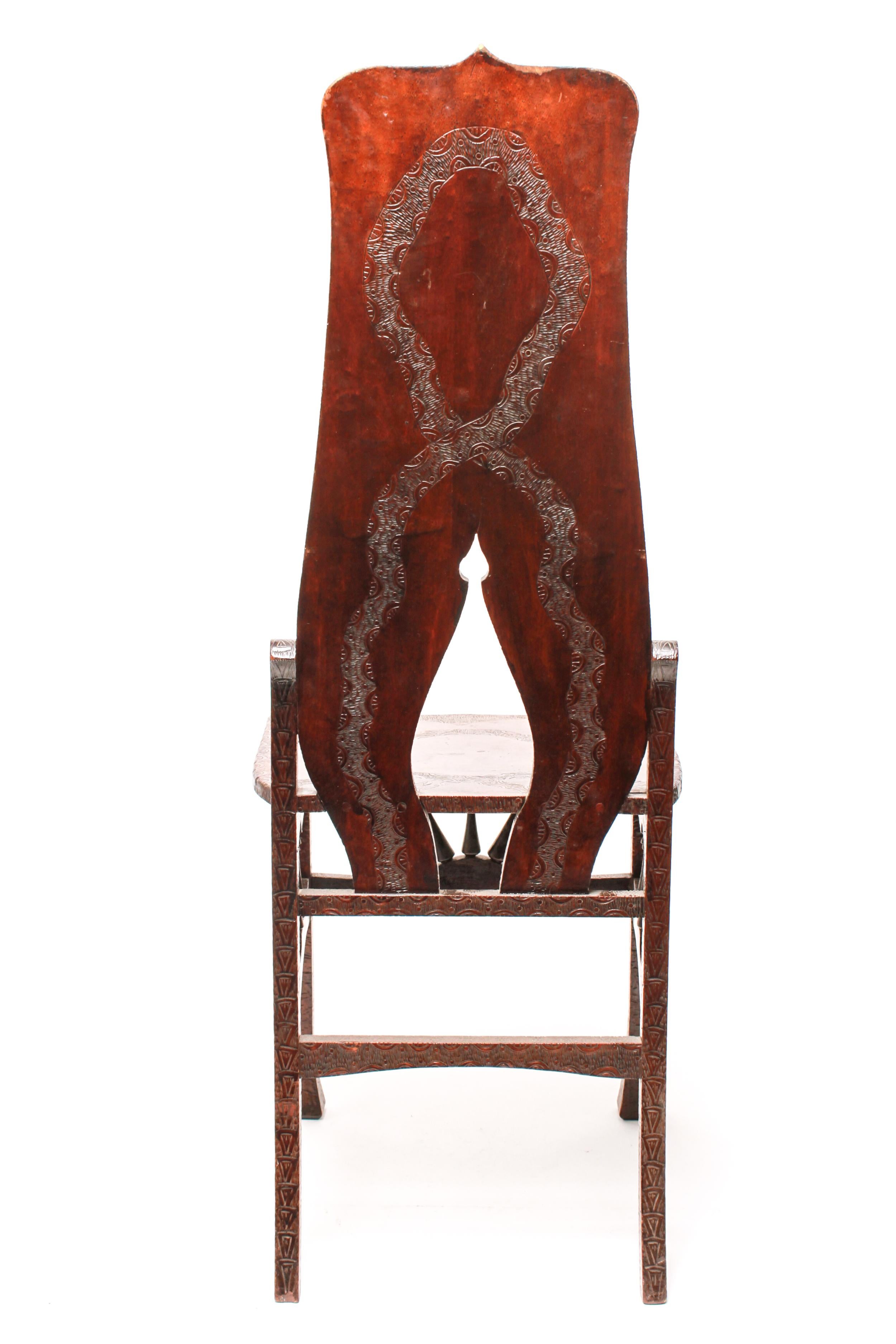 Art Nouveau Period Carved Side Chair In Good Condition In New York, NY