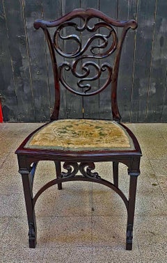 Art Nouveau period chair with Chinese pattern circa 1880