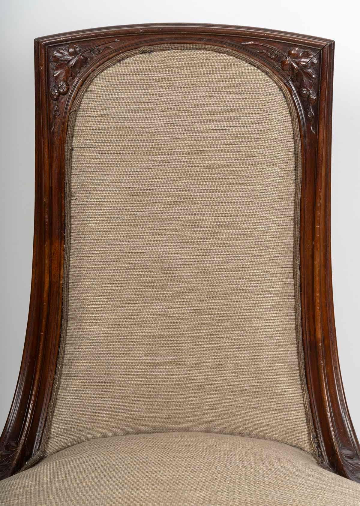 Jugendstil-Schreibtischstuhl aus geschnitztem Holz, CIRCA 1900. (Geschnitzt) im Angebot