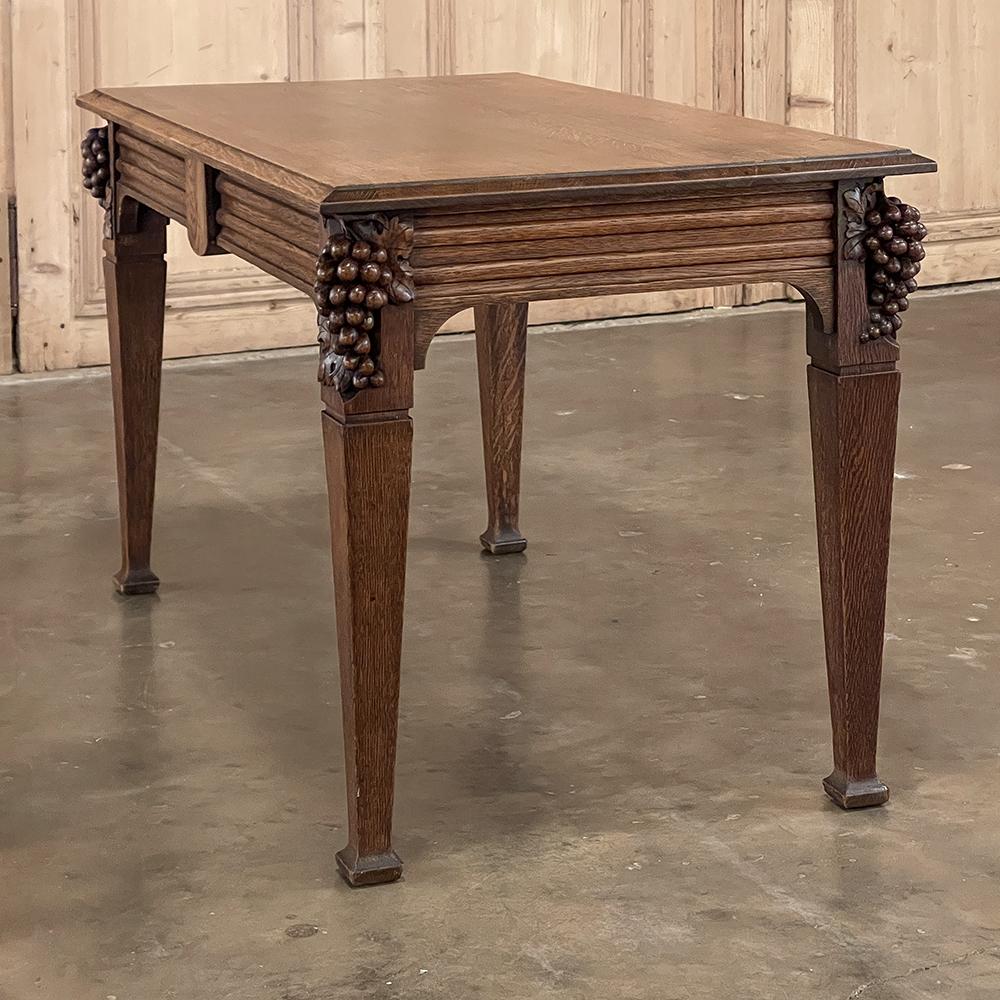 Early 20th Century Art Nouveau Period French Chestnut Coffee Table For Sale