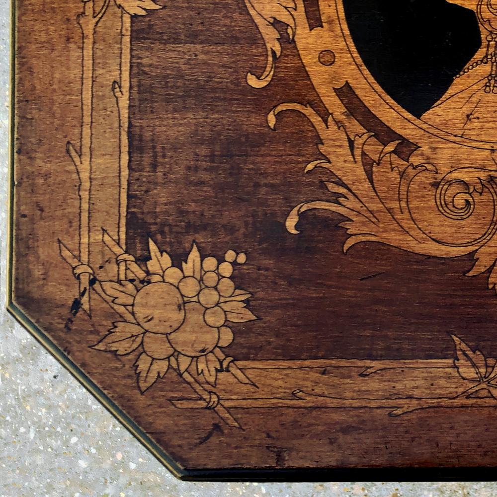 Art Nouveau Period French Marquetry End Table For Sale 2