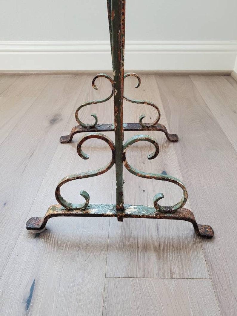 Art Nouveau Period French Wrought Iron Candle Stand For Sale 5