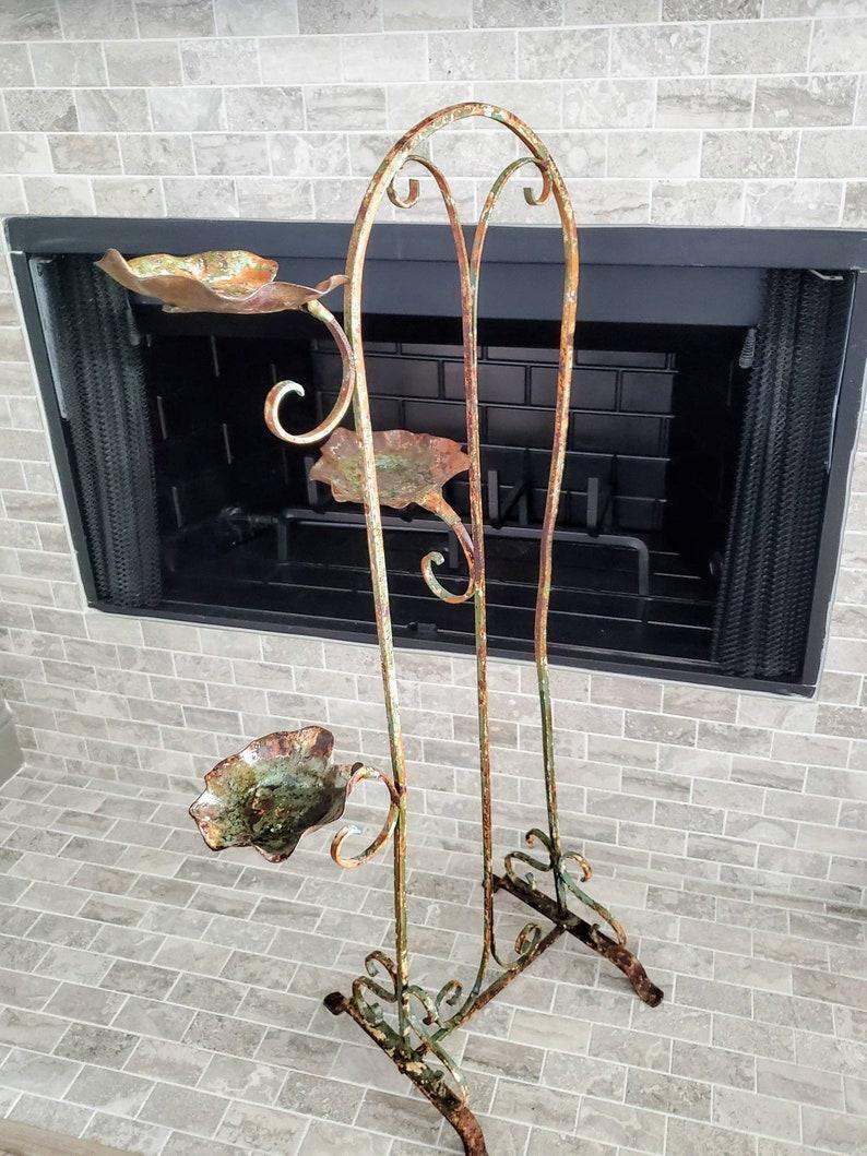 Art Nouveau Period French Wrought Iron Candle Stand For Sale 3