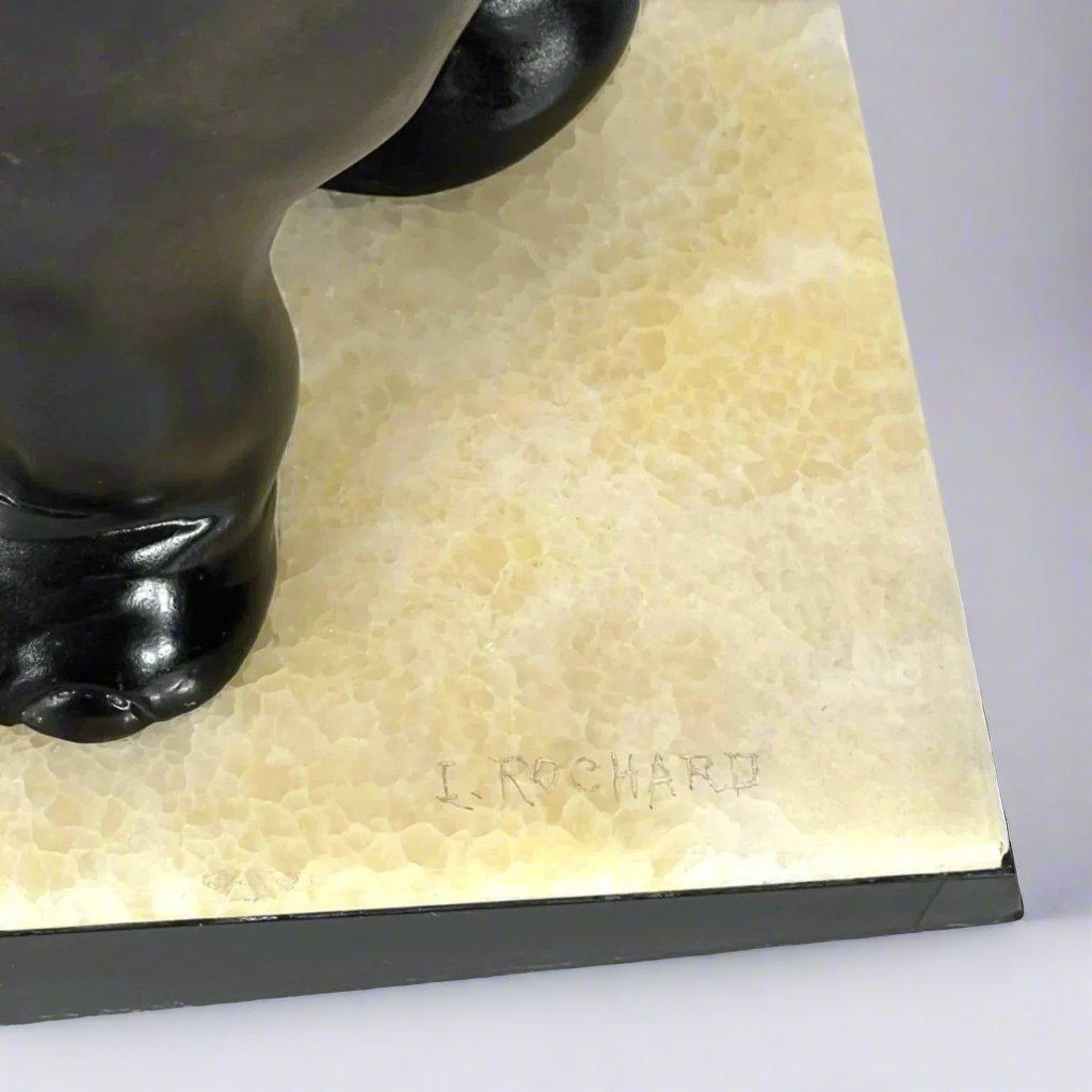 XX secolo Scultura di elefante in bronzo del periodo Art Nouveau Irénée Rochard Francia circa 1920 in vendita