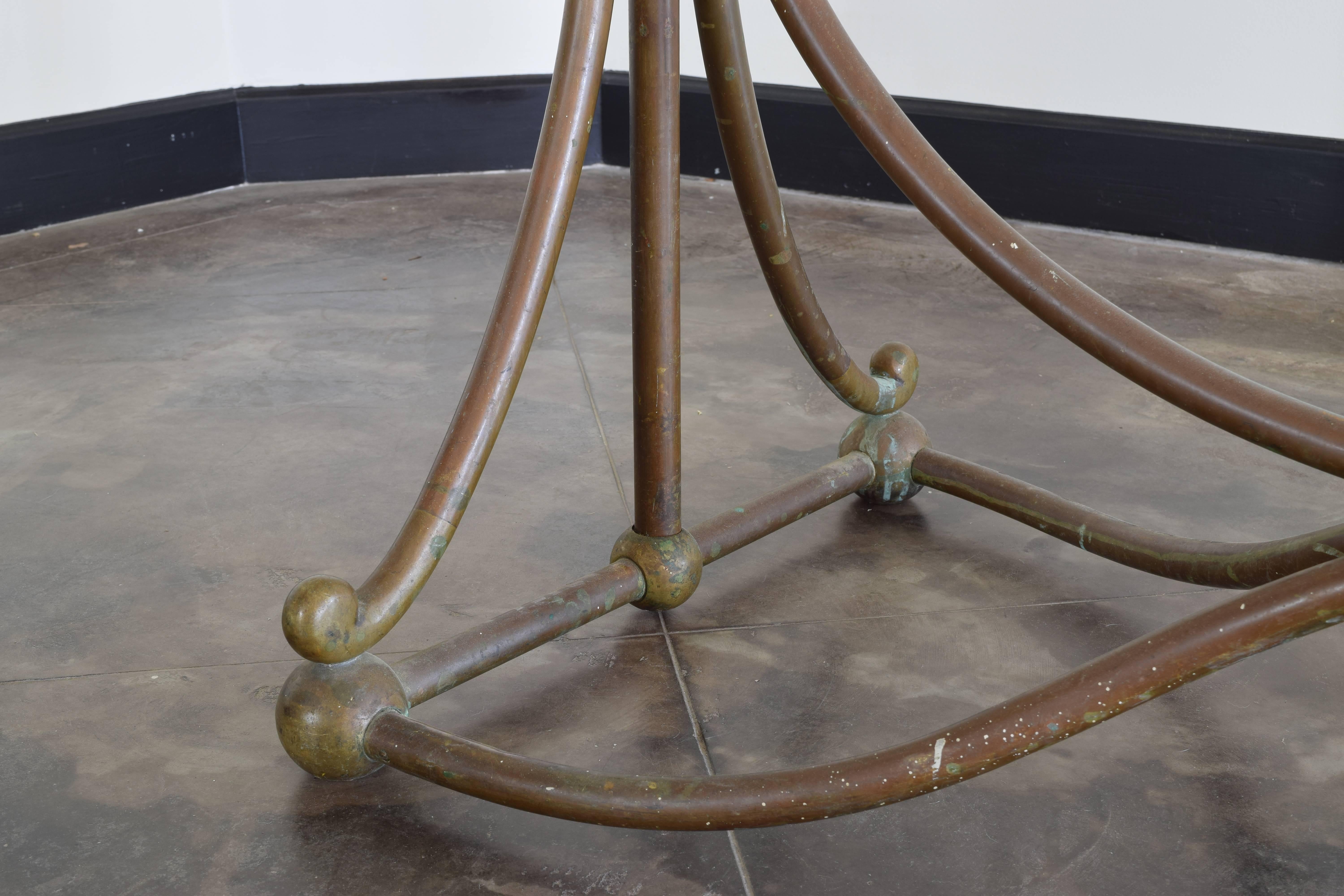 Art Nouveau Period Large Brass Clothing Rack, 