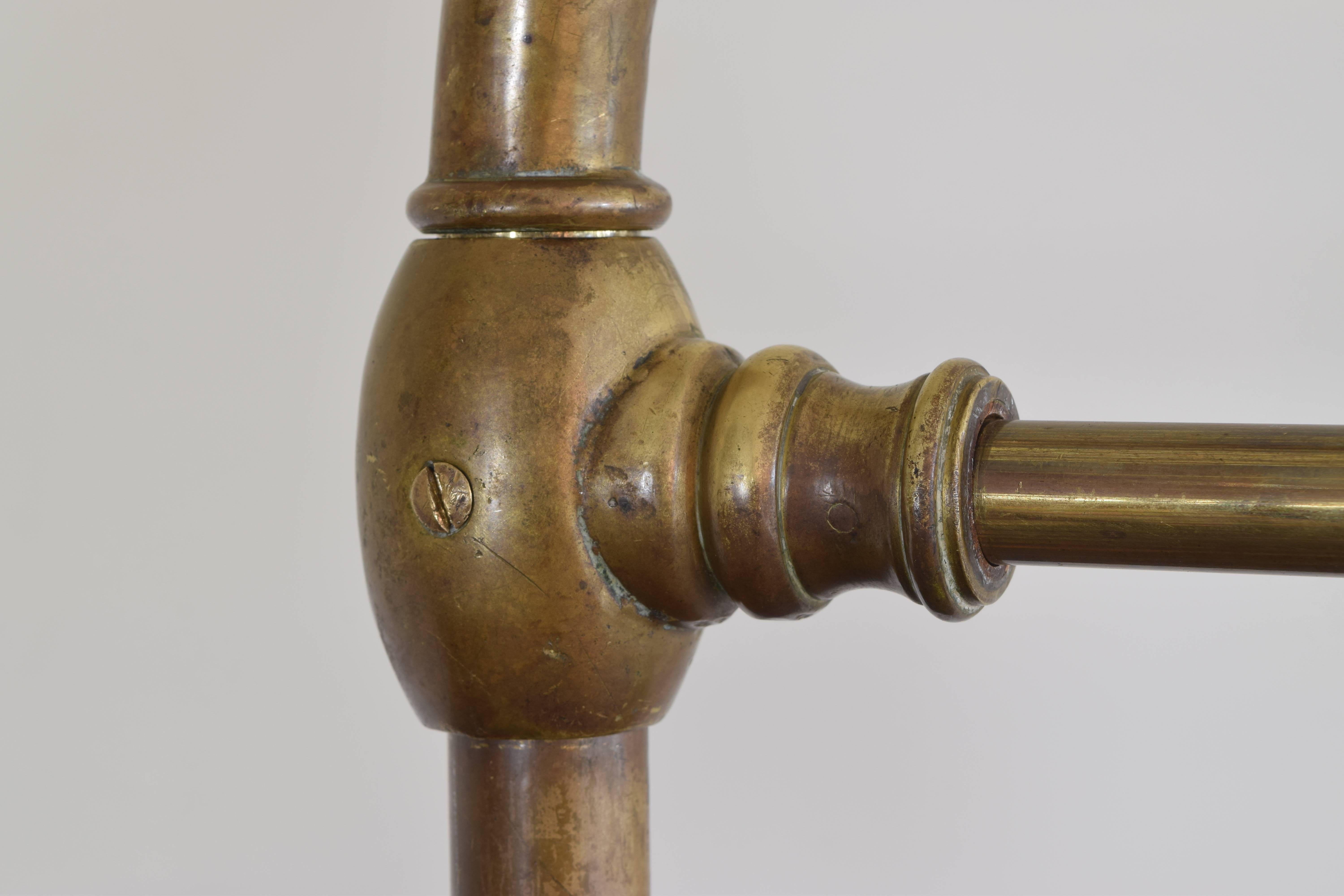 Art Nouveau Period Large Brass Clothing Rack, 