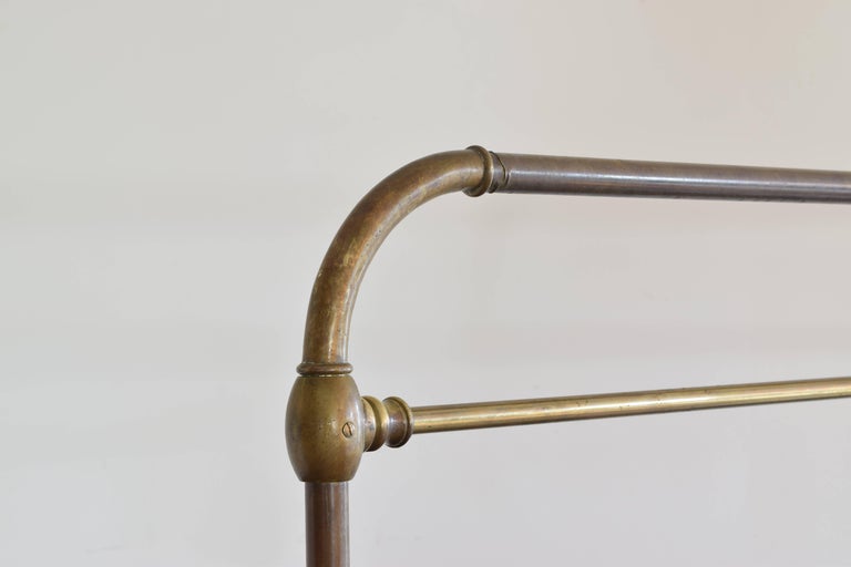 Art Nouveau Period Large Brass Clothing Rack, "Siegel Paris", Early