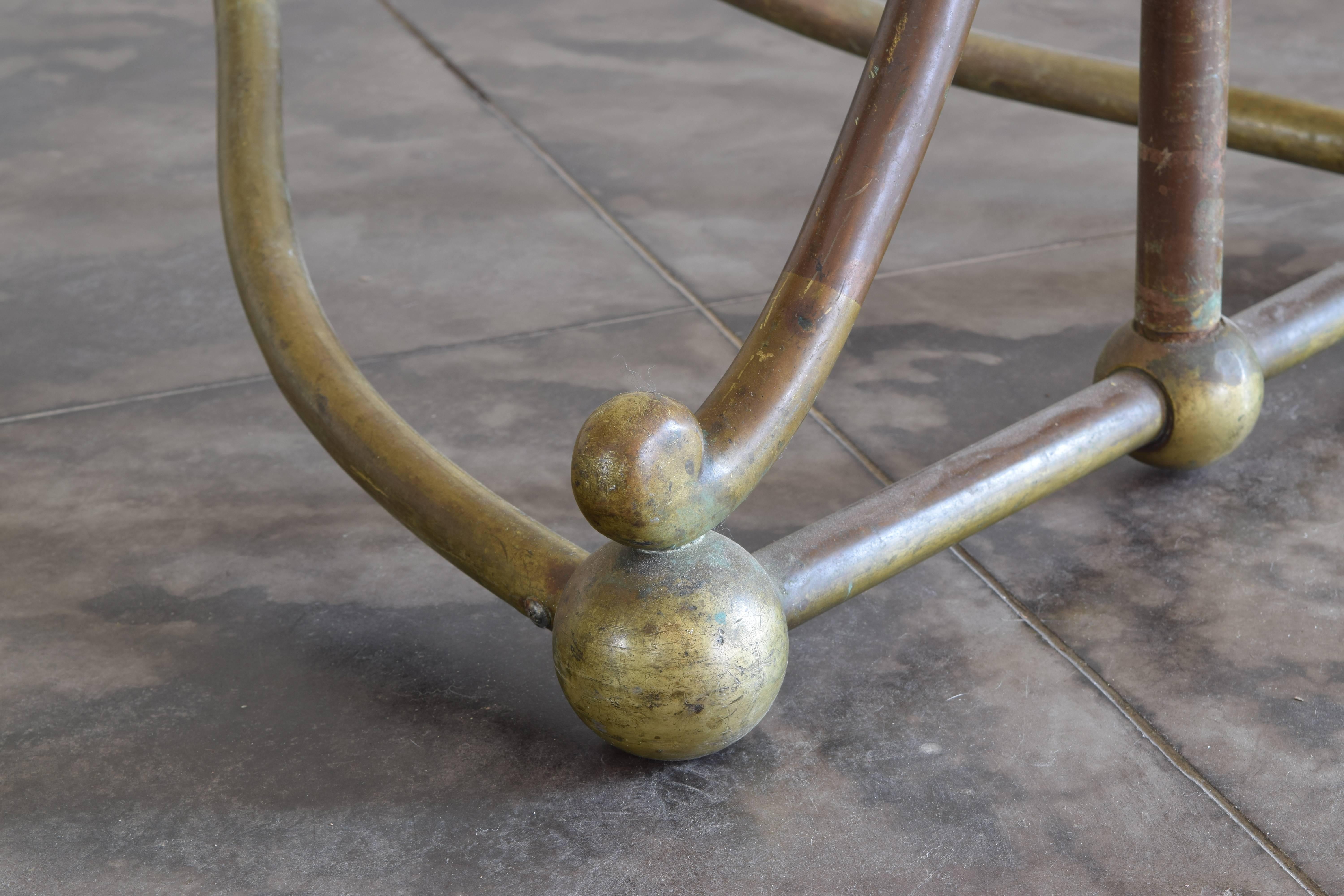 Art Nouveau Period Large Brass Clothing Rack, 