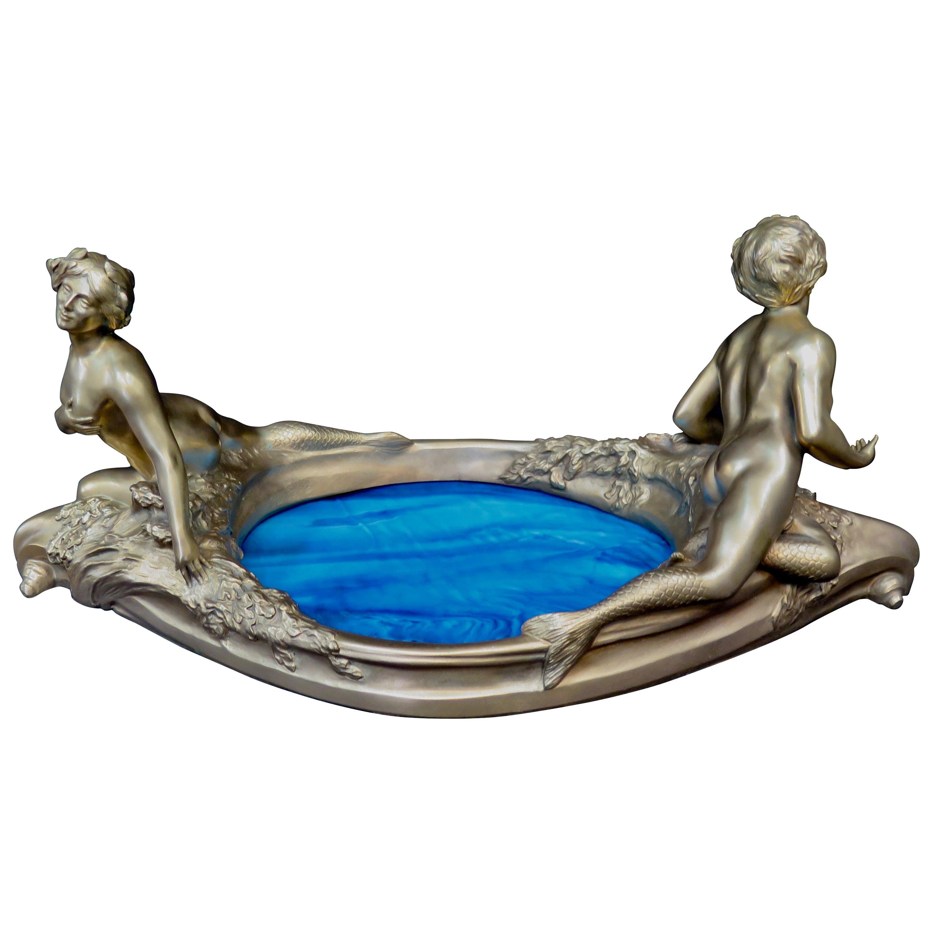 Art Nouveau Period Mythological Bronze Centerpiece