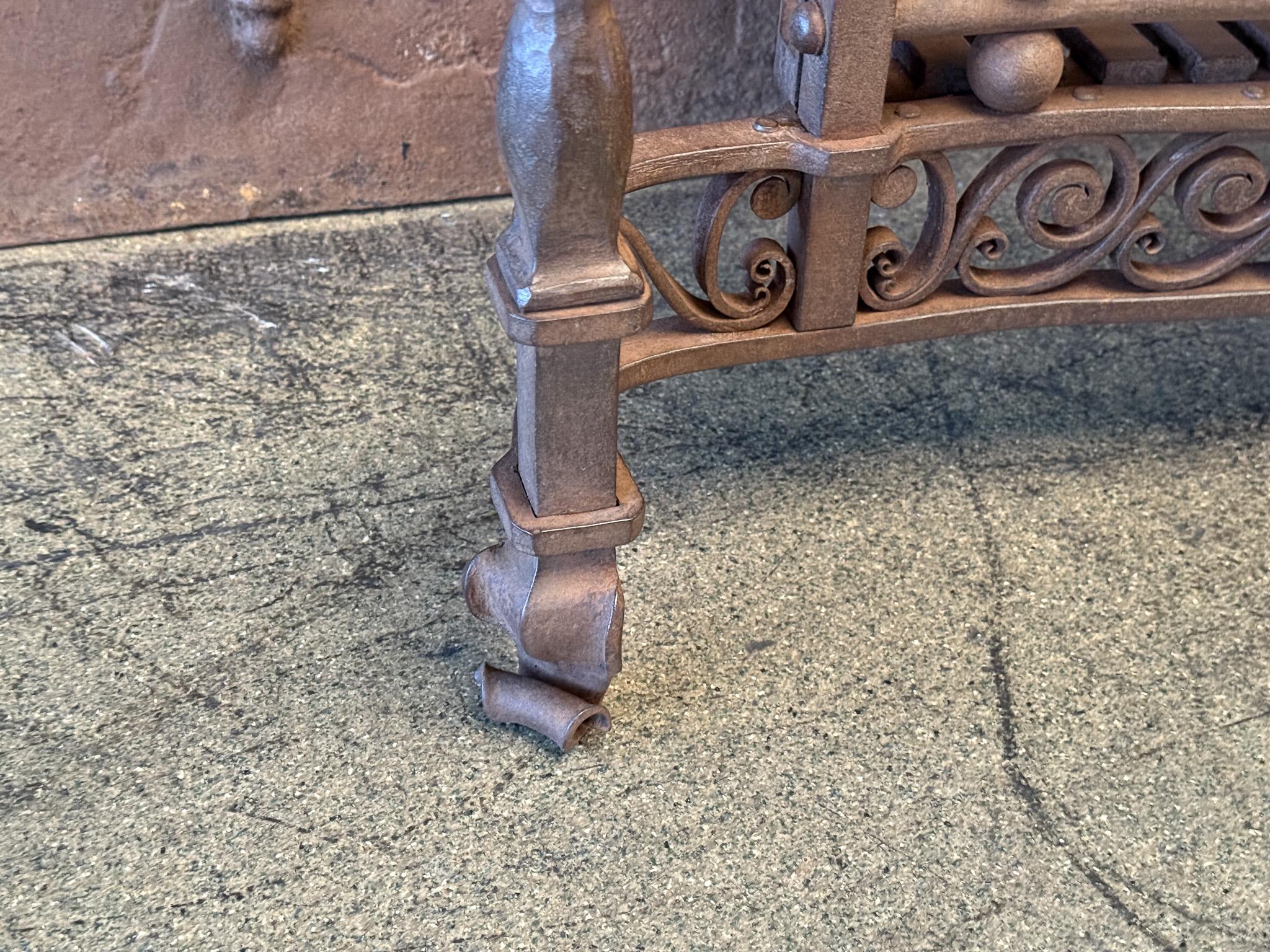 Jugendstil-Kaminholzrost „Ringlever“ aus der Jugendstilzeit, frühes 20. Jahrhundert im Angebot 6
