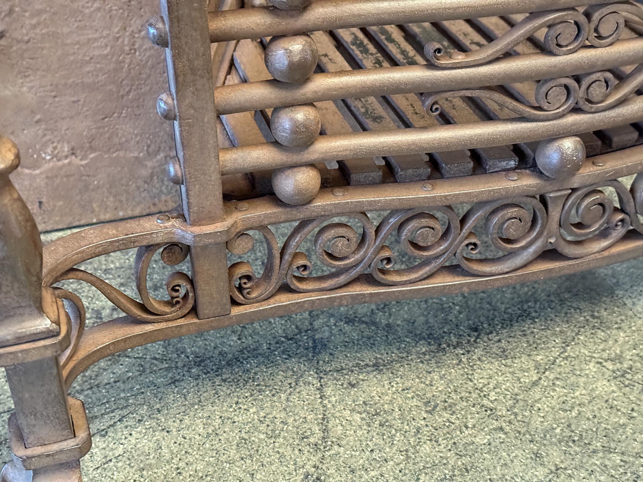 Jugendstil-Kaminholzrost „Ringlever“ aus der Jugendstilzeit, frühes 20. Jahrhundert im Angebot 1