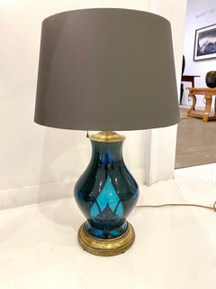 Art Nouveau Periode Steinholz Keramik Lampe