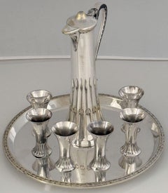 Art Nouveau Period Silver Drinks or Schnapps Set by WMF