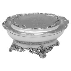 Antique Art Nouveau Period Silver Jewellery Box made by William Comyns in 1903
