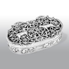 Art Nouveau Period Solid Silver Pot Pourri Box William Comyns