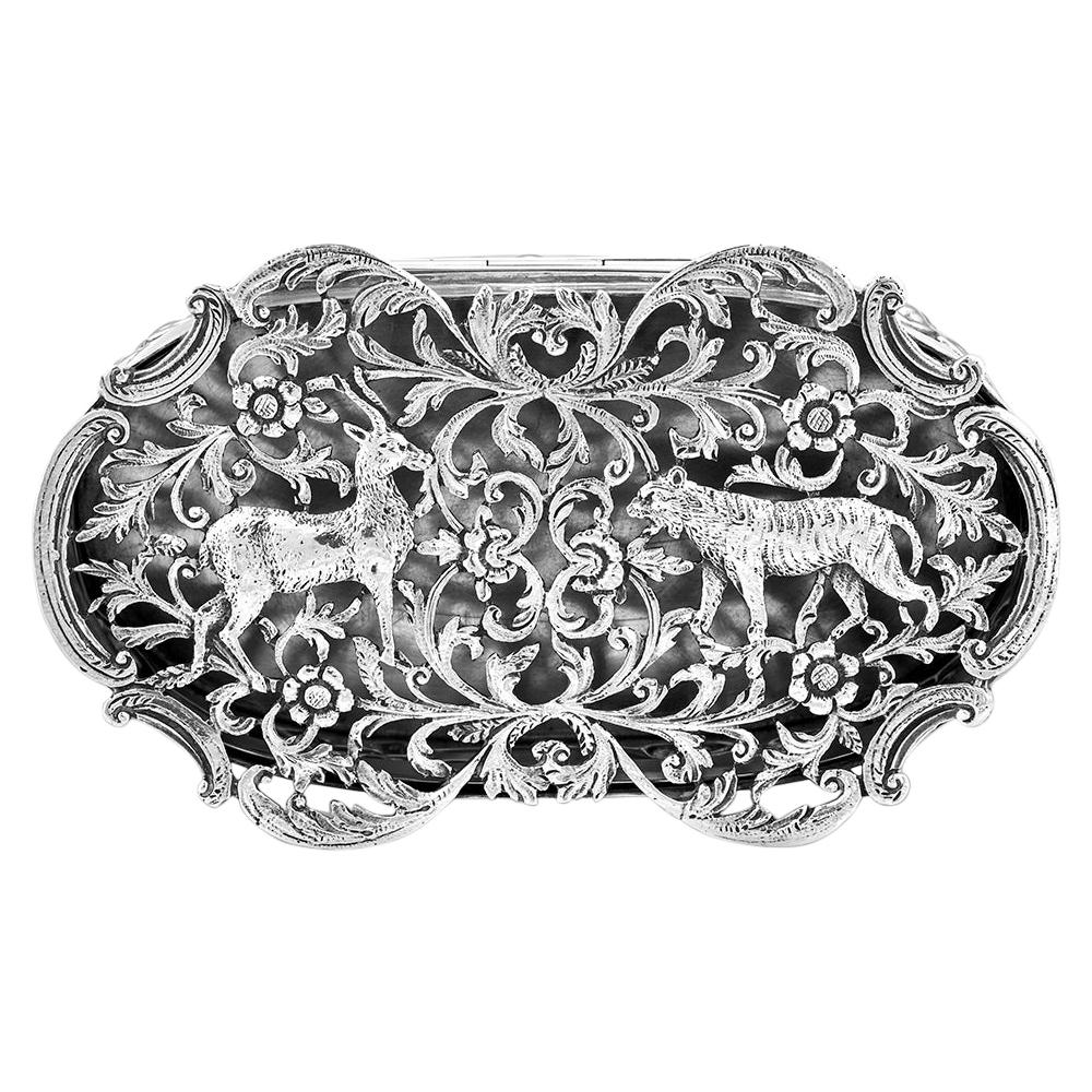 Art Nouveau Period Solid Silver Pot Pourri Box William Comyns