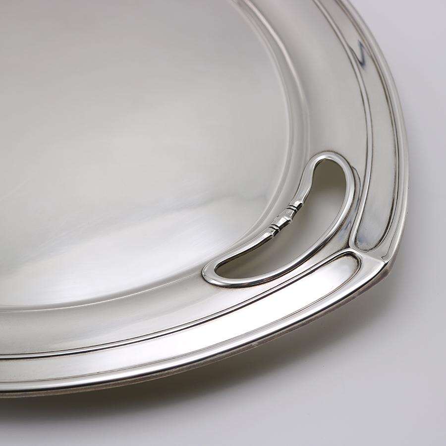 Fine XIX secolo Vassoio d'argento in stile Art Nouveau Inghilterra 1893 in vendita