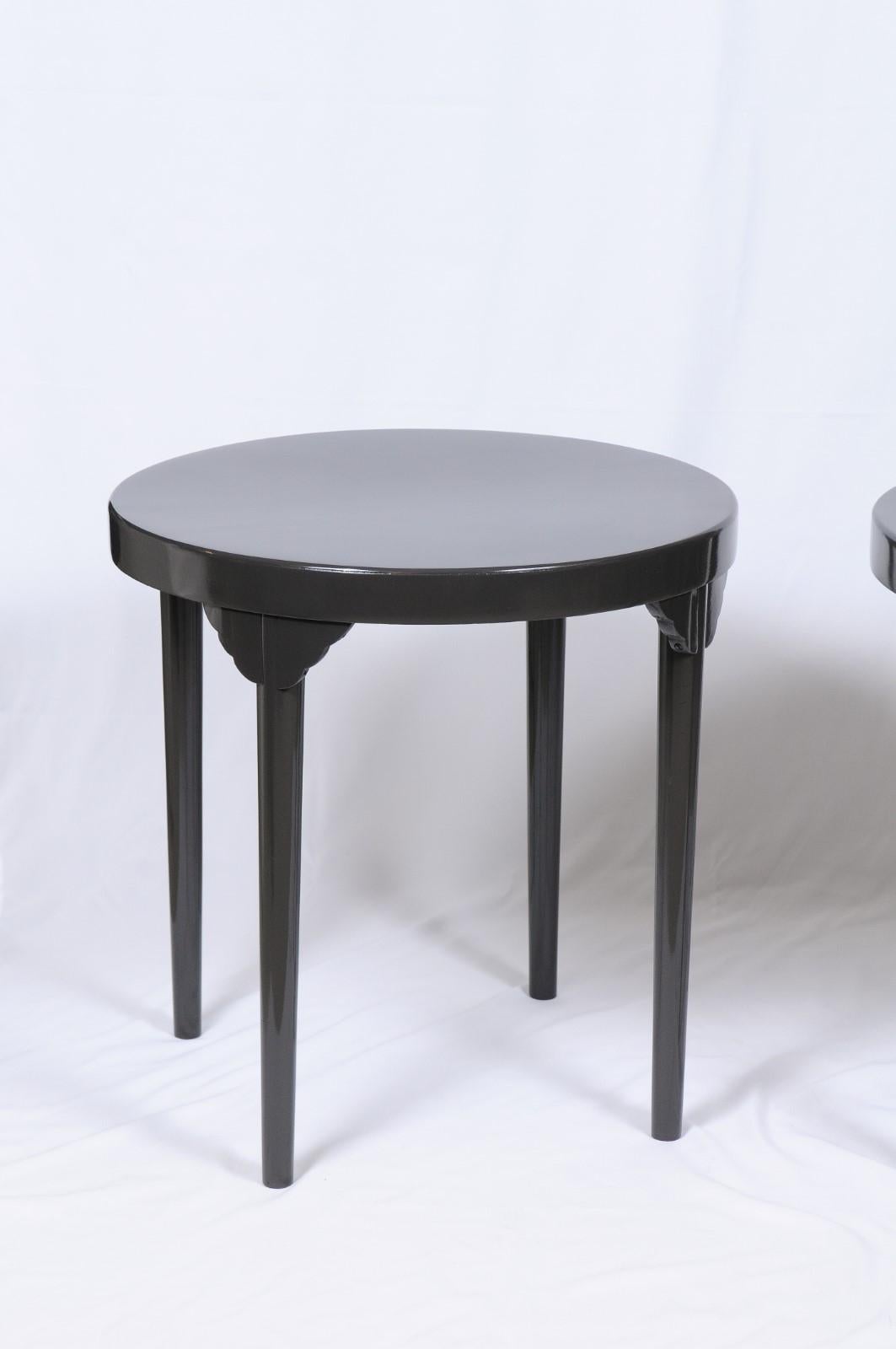 Austrian Art Nouveau Period Thonet Labeled and Ebonized Table From Vienna