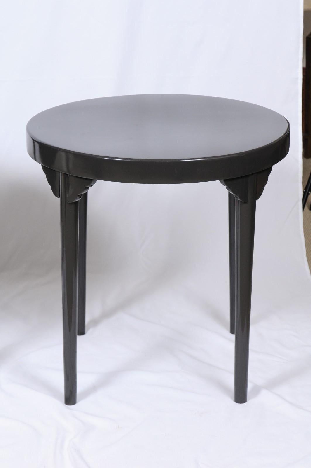 Art Nouveau Period Thonet Labeled and Ebonized Table From Vienna In Good Condition In Atlanta, GA