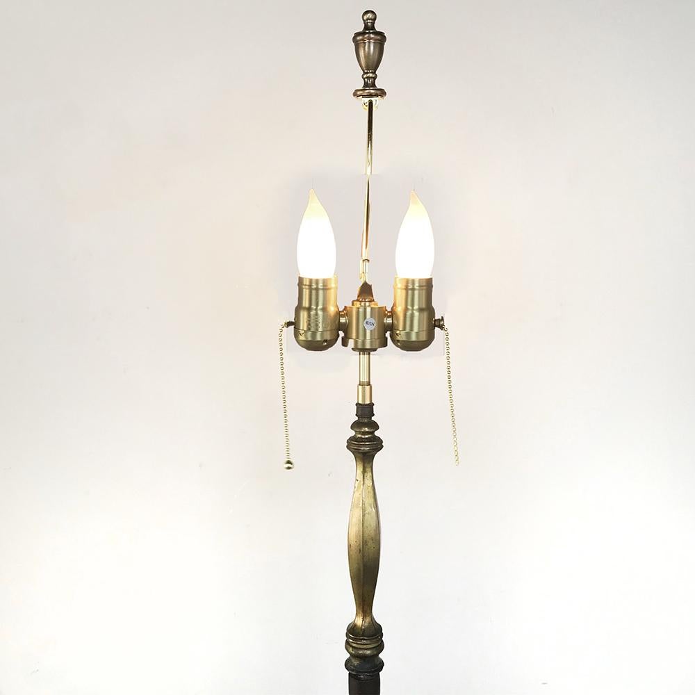 Art Nouveau Period Wrought Iron Floor Lamp For Sale 4
