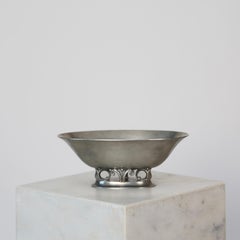 Zinnschale im Jugendstil von Just Andersen, 1920er Jahre, Dänemark