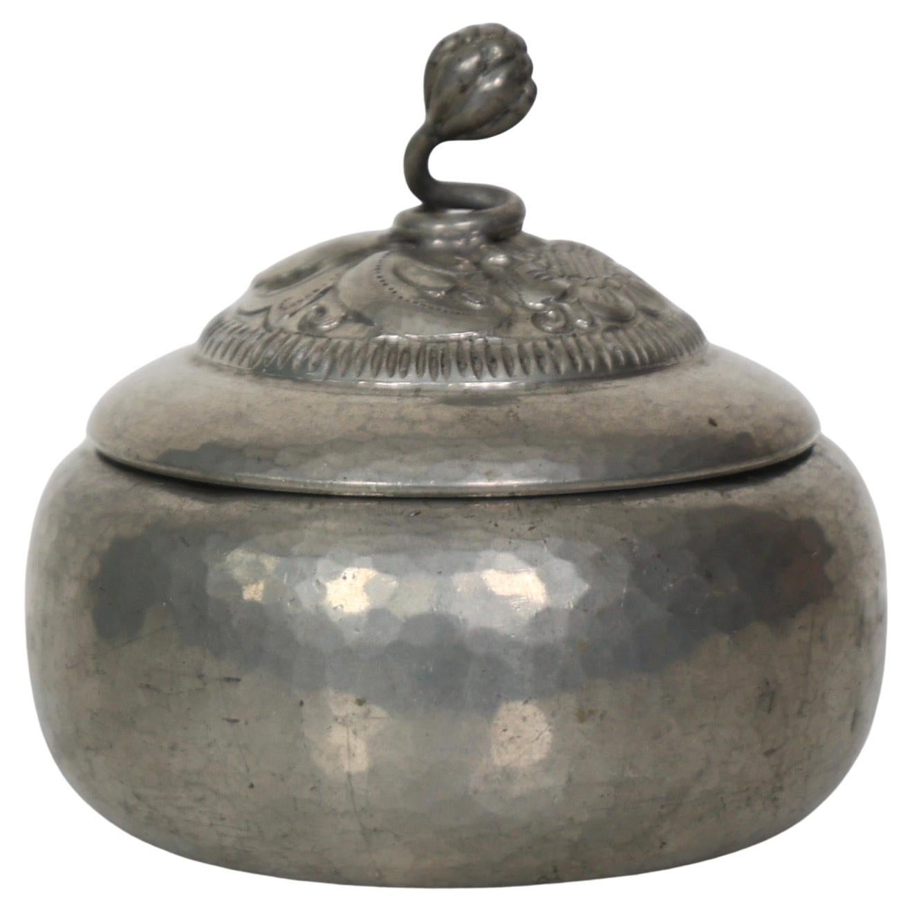 Art Nouveau Pewter Box by Just Andersen, 1910s, Denmark For Sale