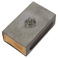 Art Nouveau Pewter Matchbox by Just Andersen, 1920s, Denmark