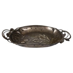 Art Nouveau Pewter Silvered Card Tray B&G Imperial Zinn Bitter Gobbers