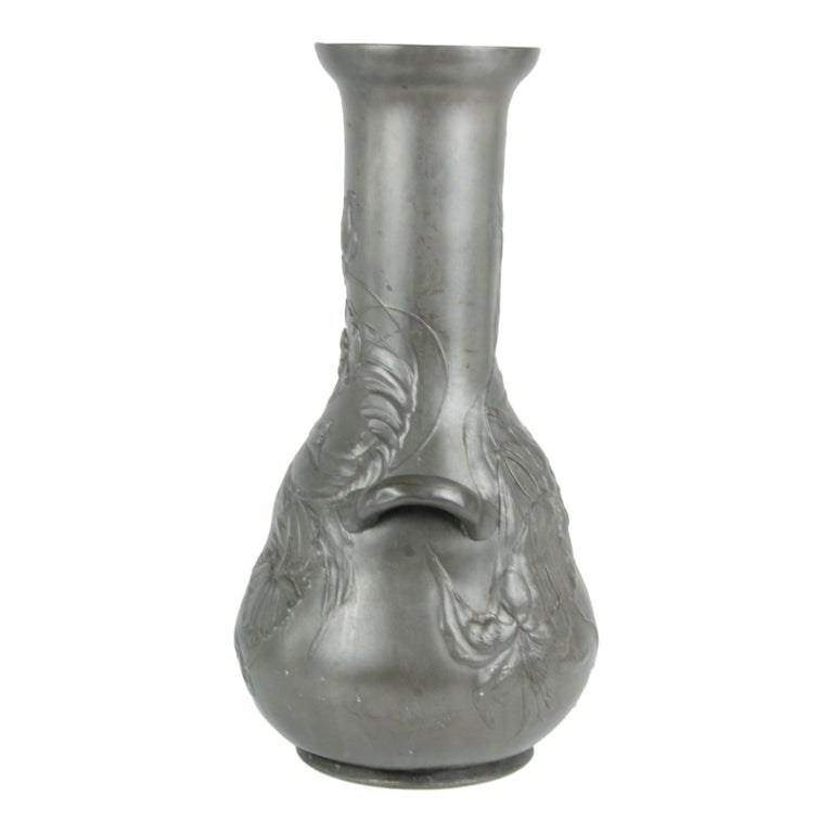 19th Century Art Nouveau Pewter Vase For Sale at 1stDibs pewter vases