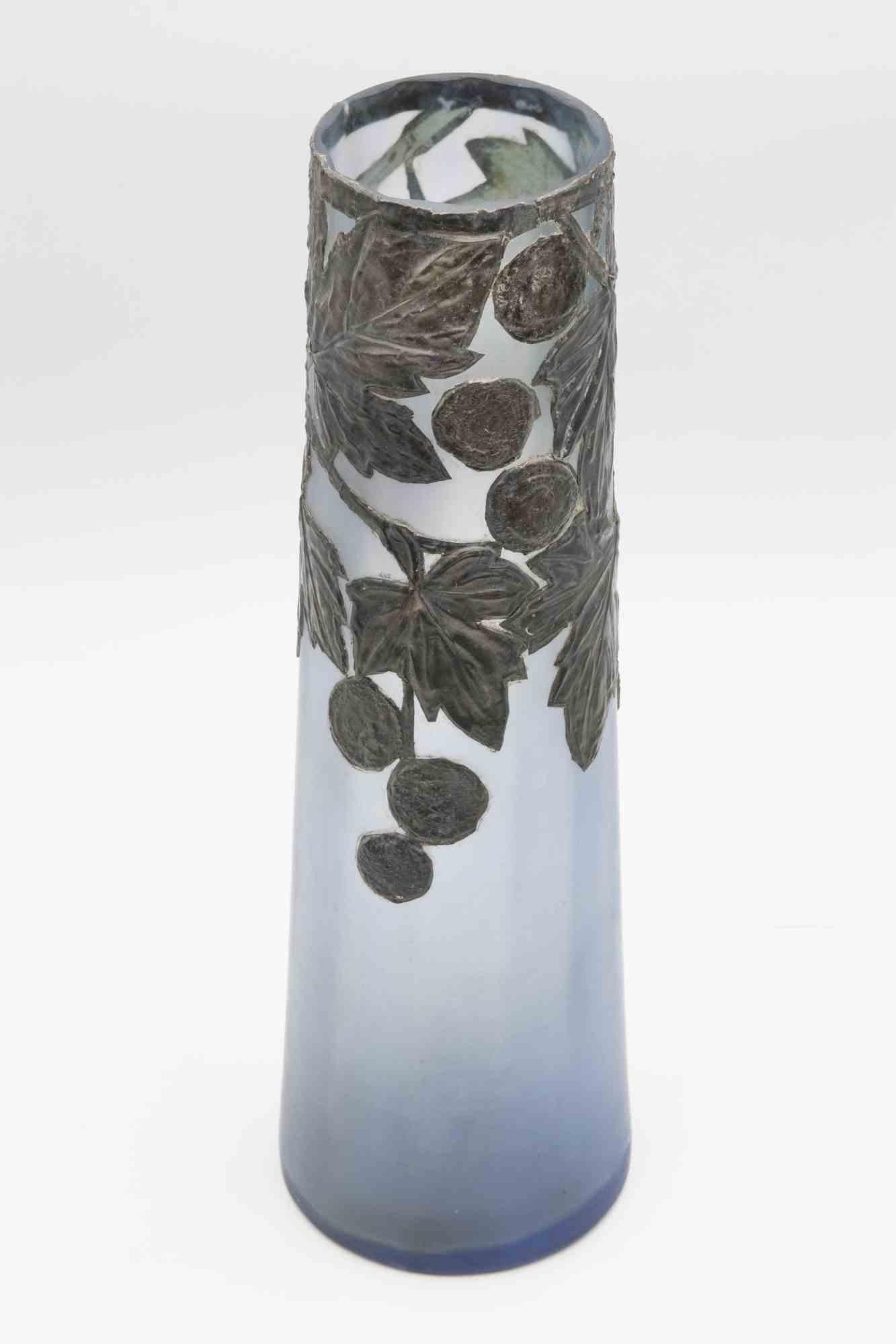 Art Nouveau Pewter Vase, Italy, Early 20th Century In Good Condition For Sale In Roma, IT