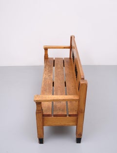 Art Nouveau Pine Bench