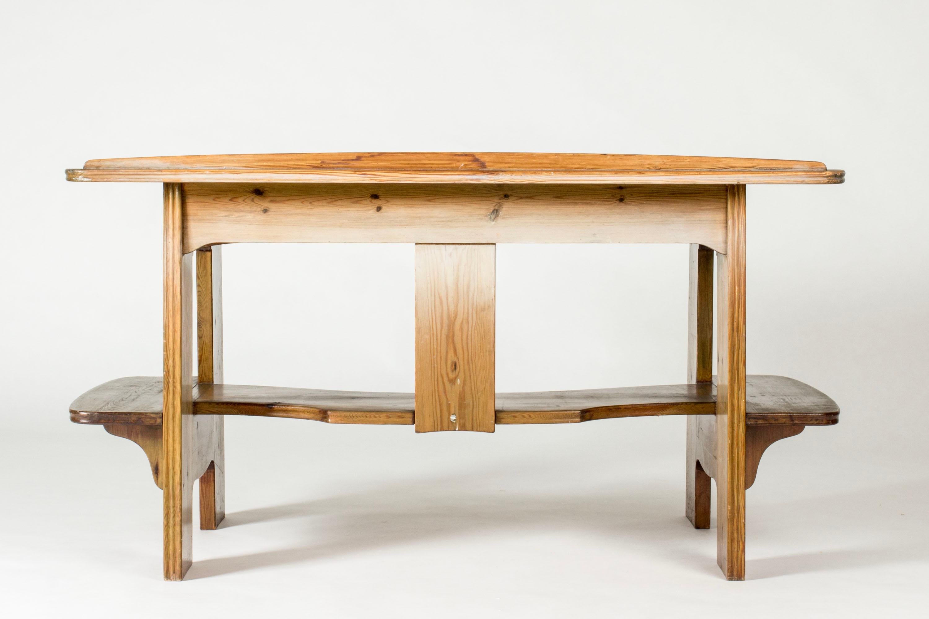 Scrivania in pino Art Nouveau di Carl Westman, Svezia, 1910 in vendita 5