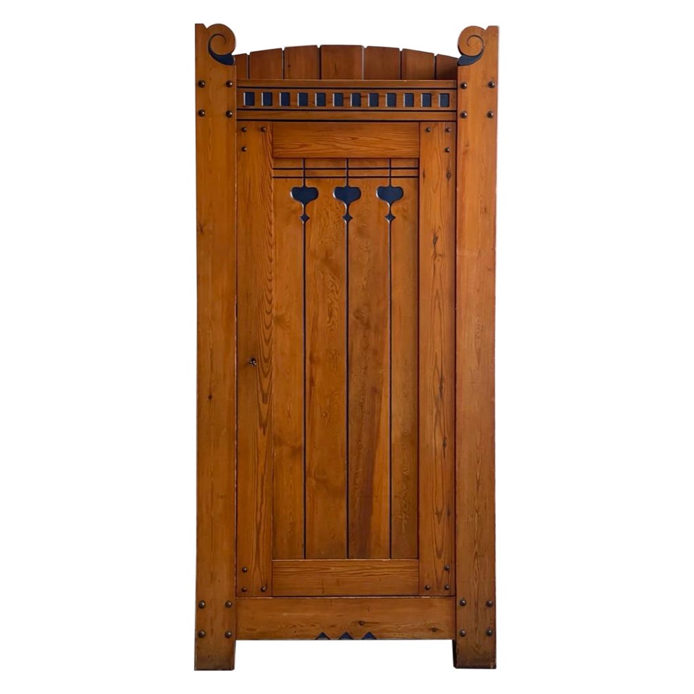 Jugendstil-Kommode aus Kiefernholz des dänischen Architekten Hans Karl Kristensen, Dänemark 1910