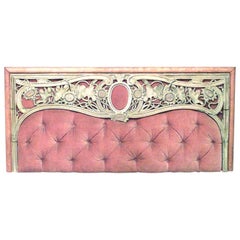 Art Nouveau Pink Velvet Wall Panel