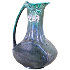 Art Nouveau Pitcher Majolica by Julius Dressler, Bohemia, circa 1900