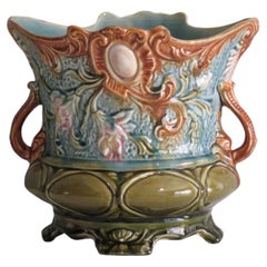 Art Nouveau planter, majolica, early 20th century, France