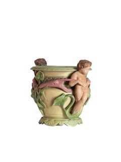 Jardinière Art Nouveau avec chérubins et feuillage, 20e siècle