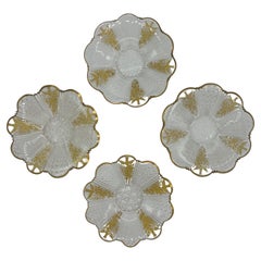 Art Nouveau Plate, Fine Cut, Bohemia, Gilded