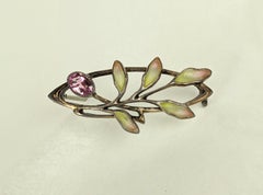 Art Nouveau Plique a Jour Brooch