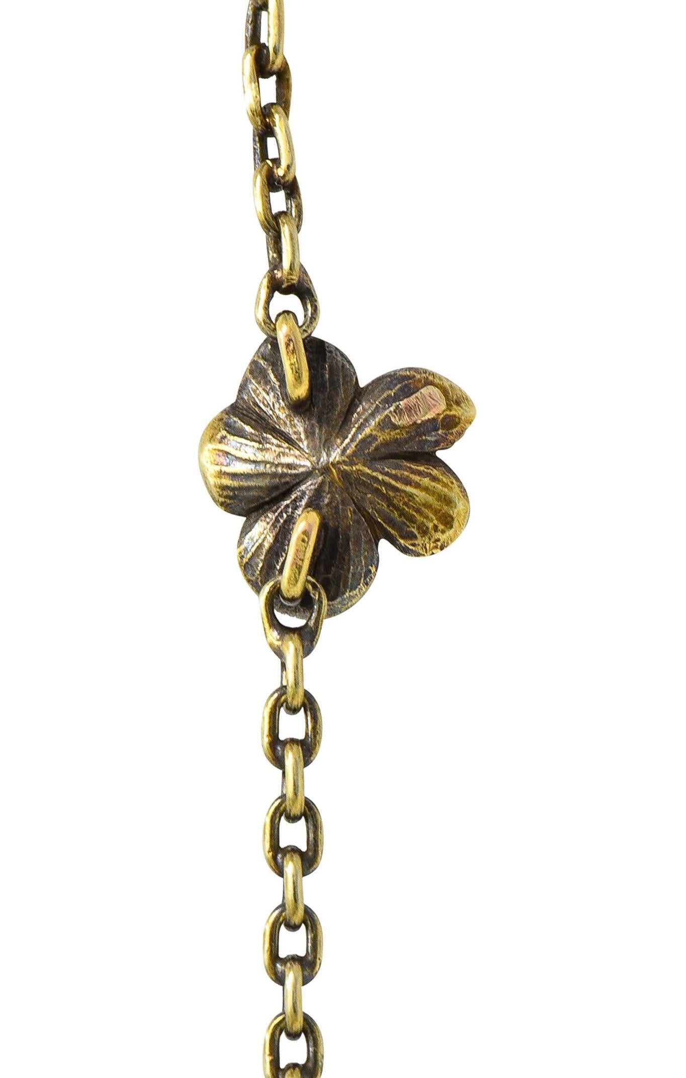 Art Nouveau Plique-A-Jour Enamel 14 Karat Gold Antique Swan Pendant Necklace For Sale 6