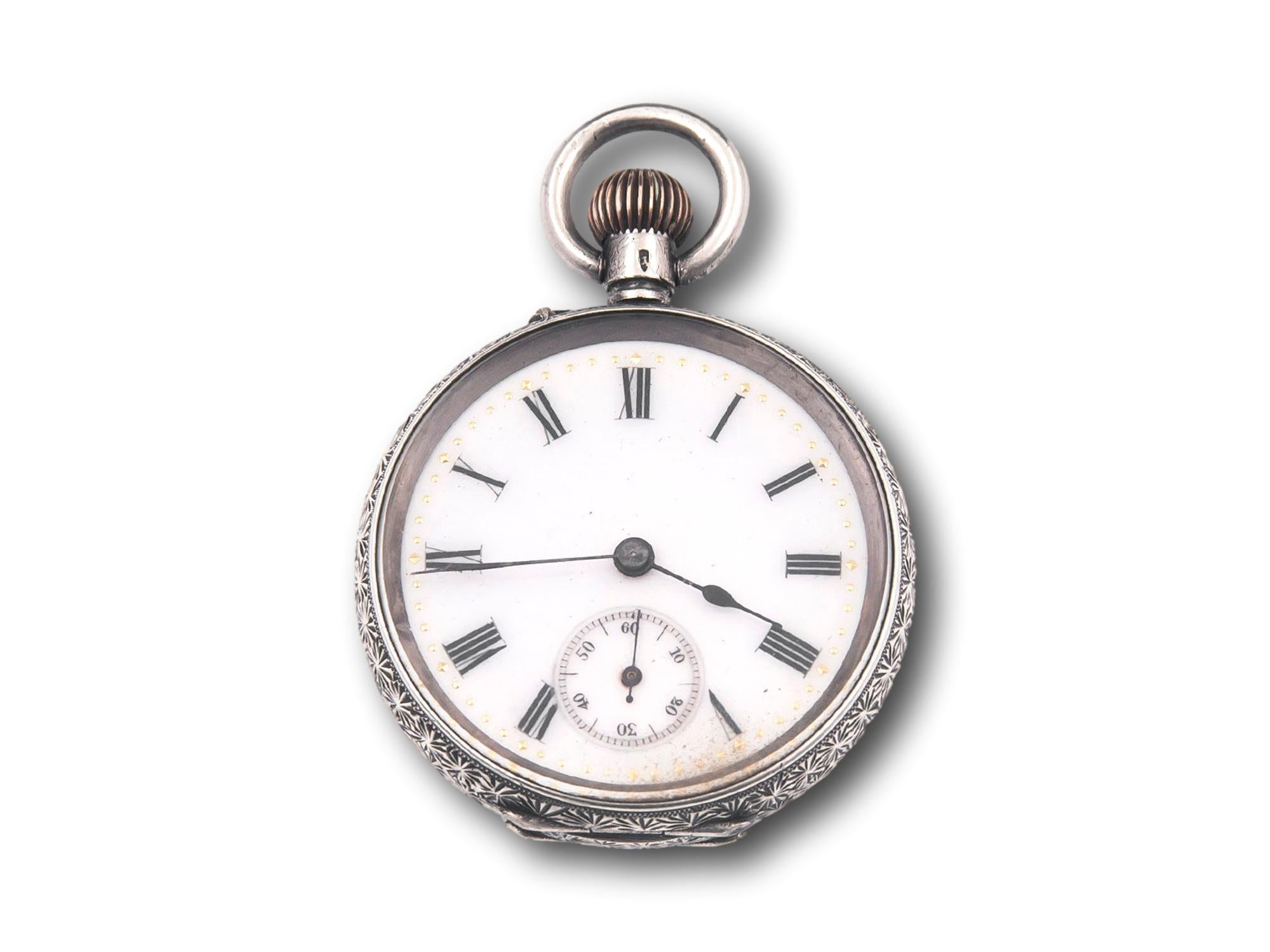 Art Nouveau Pocket Watch Desk Inkwell For Sale 2