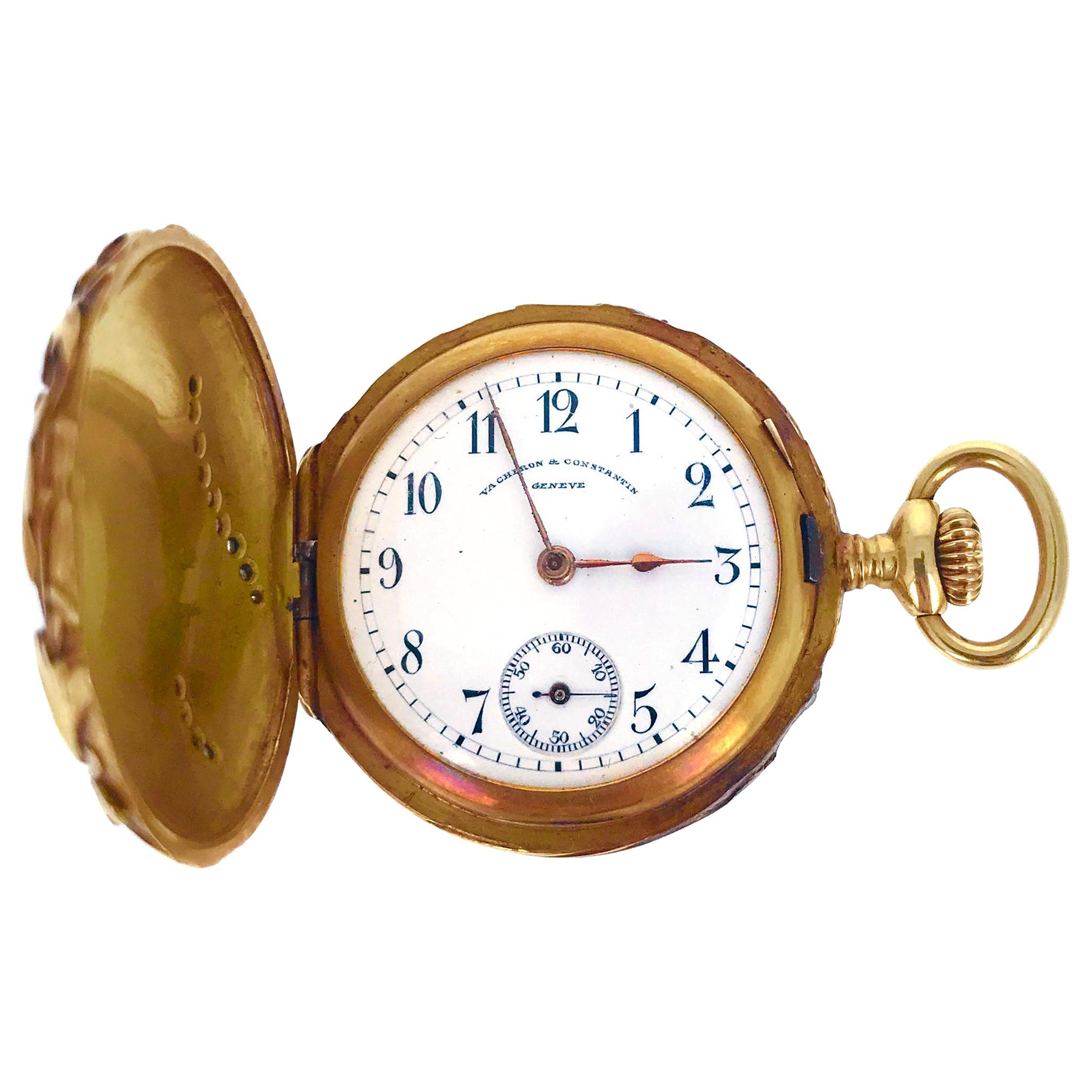 Vacheron Constantin Art Nouveau Diamond Gold Pocket Watch