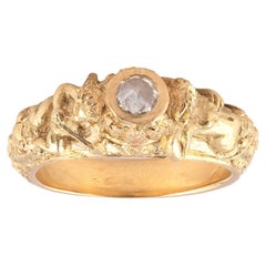 Art Nouveau Point Cut Diamond Ring, Circa 1920