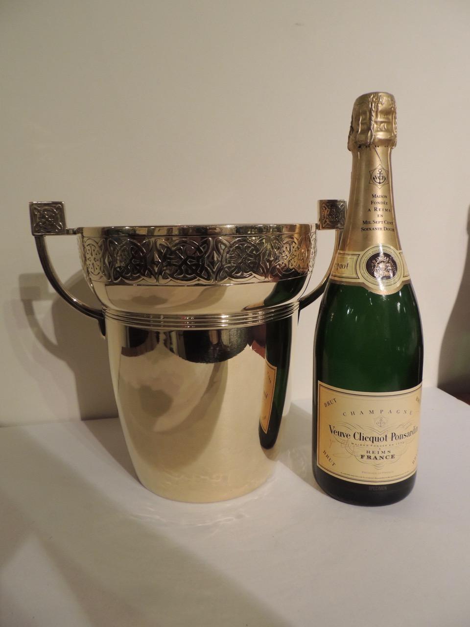 German Art Nouveau Polished Brass Champagne Cooler