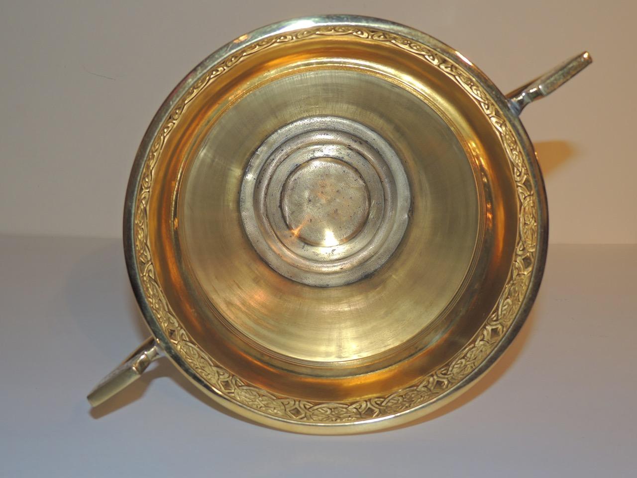 Art Nouveau Polished Brass Champagne Cooler 2