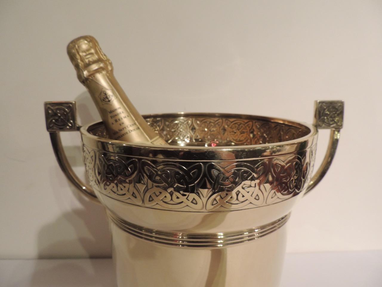 Art Nouveau Polished Brass Champagne Cooler 4