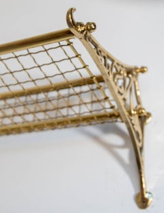 Art Nouveau Polished Brass New South Wales Railroad Train Luggage Rack