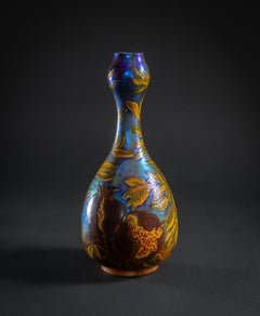 Art Nouveau Pomegranate Vase by Táde Sikorsky for Zsolnay
