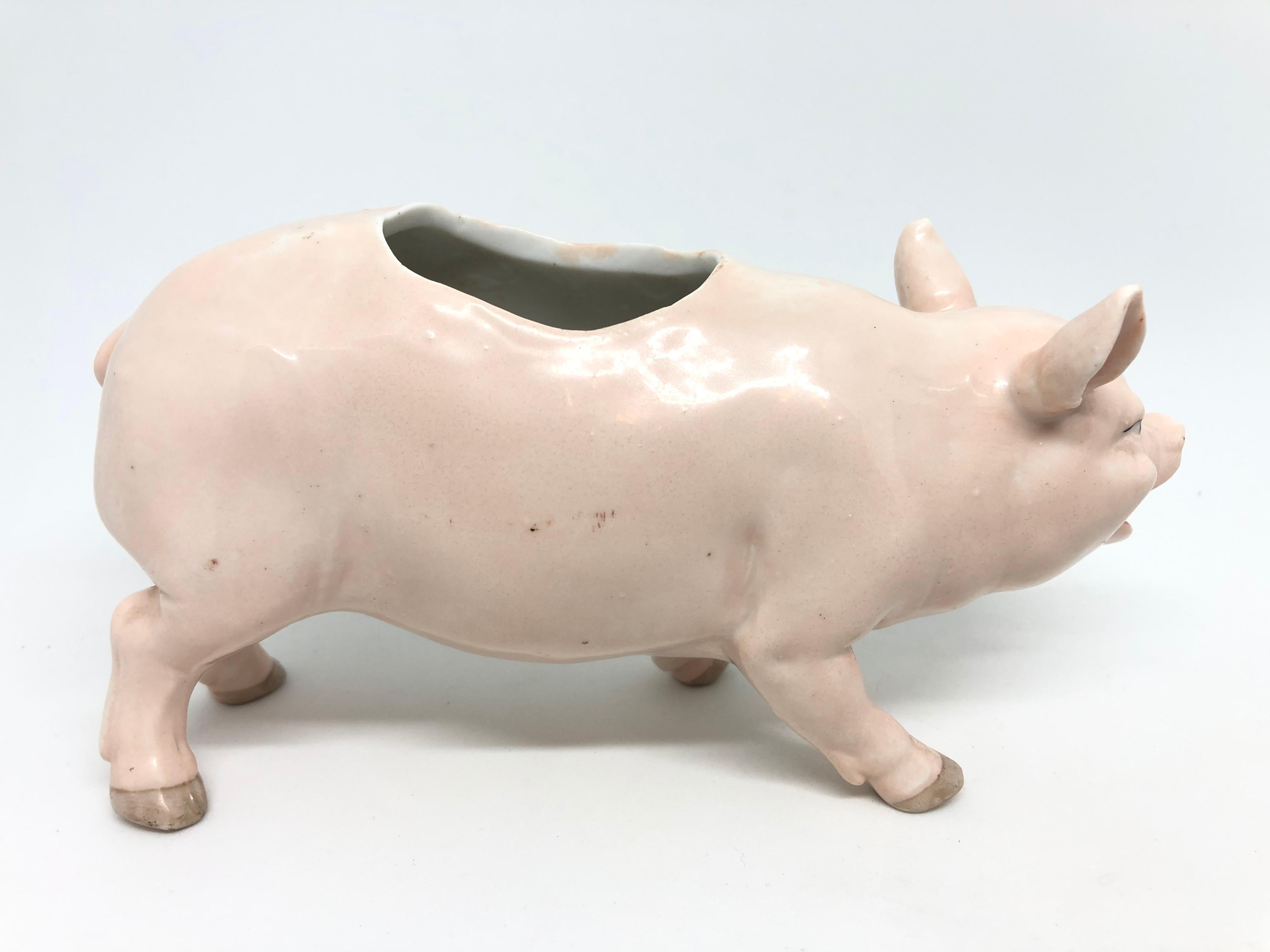 vintage porcelain pig
